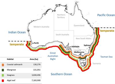 Review of Coast and Marine Ecosystems in Temperate Australia Demonstrates a Wealth of Ecosystem Services